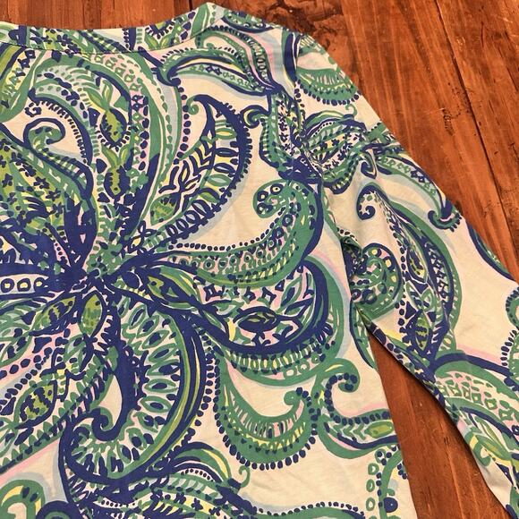 Lilly Pulitzer Rossmore Size Medium T-Shirt Dress Keep It Current Pima Cotton - Picture 10 of 14
